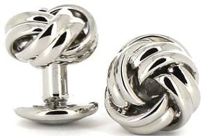 Boutons de Manchette 4 Nœuds Double Rayure II