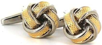 Boutons de Manchettes 4 Nœuds Dorés III