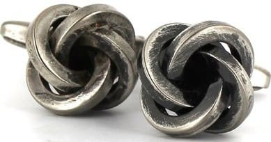 Boutons de Manchettes 4 Nœuds Métalliques