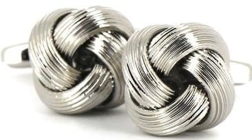 Boutons de Manchette 4 Nœuds Rayés III