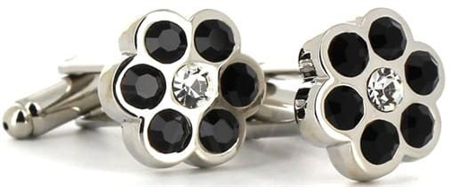 Boutons de Manchette 6 cristaux