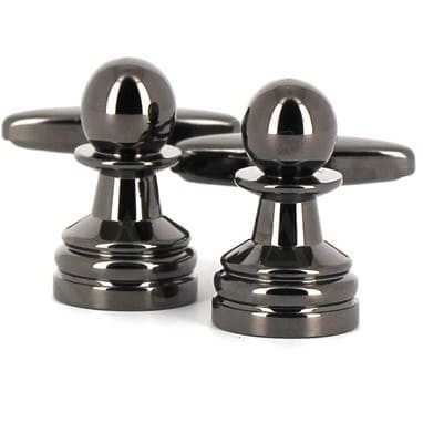 Boutons de Manchettes Échiquier Noirs
