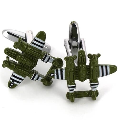 Boutons de Manchettes Avions de Guerre