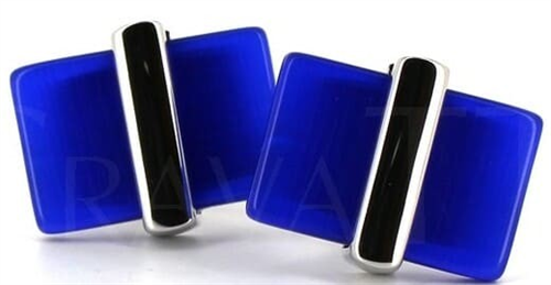 Boutons de Manchette Bleu Profond