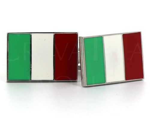 Boutons de Manchette Drapeaux Italie