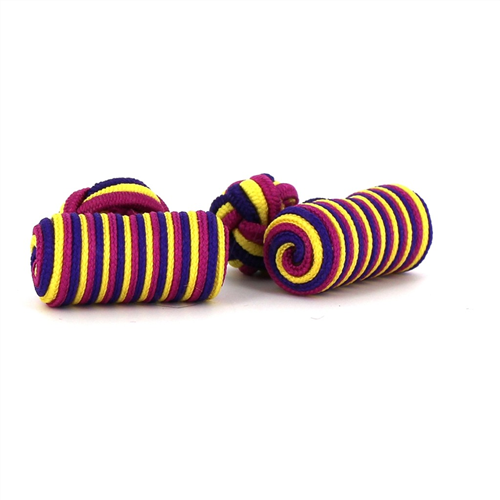 Boutons de Manchettes Baril Jaune, Violet et Fuchsia