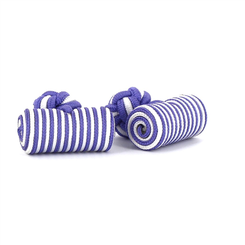 Boutons de Manchette Baril Lilas et Blancs