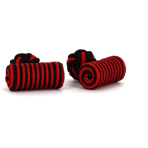 Boutons de Manchette Baril Noir et Grenat
