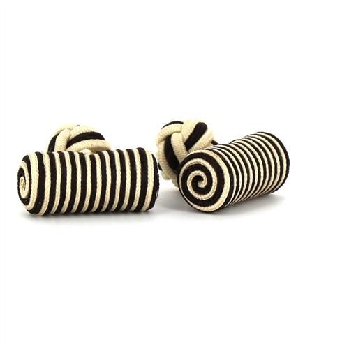 Boutons de Manchettes Baril Noir et Nacre
