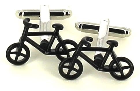 Boutons de Manchettes Vélos Noirs