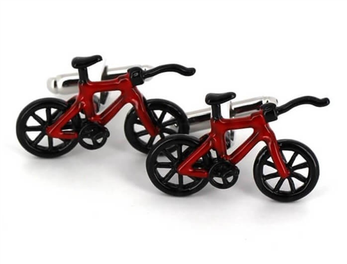 Boutons de Manchettes Vélos Rouges