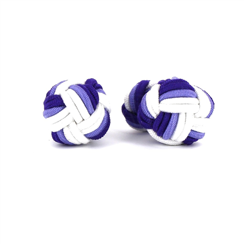 Boutons de Manchette Boule Grande Blanc, Violet et Lilas