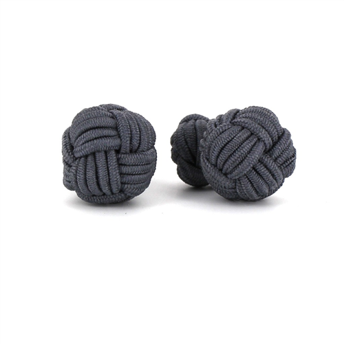 Boutons de Manchette Boule Grande Gris Foncé