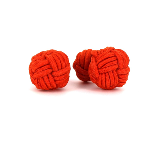 Boutons de Manchette Boule Grande Orange