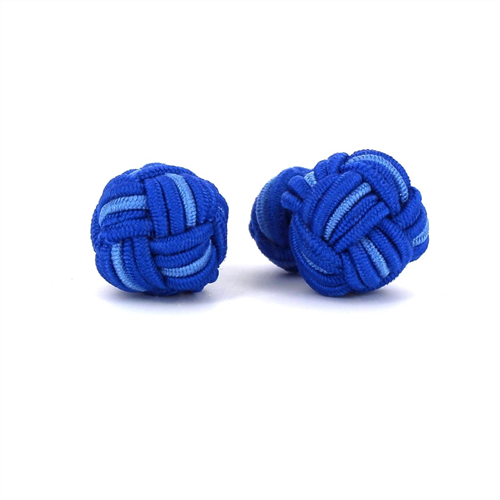 Boutons de Manchette Grande Boule Tons Bleus