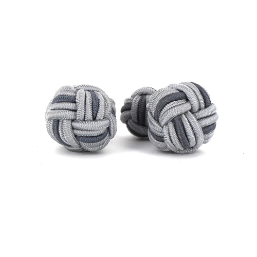 Boutons de Manchette Grande Boule Tons Gris