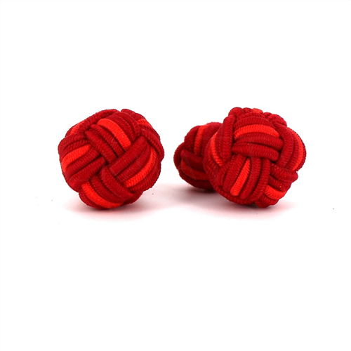 Boutons de Manchette Boule Grande Tons Rouges