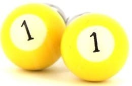 Boutons de Manchette Boules de Billard Jaune 1