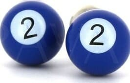 Boutons de Manchettes Boules de Billard Bleu 2