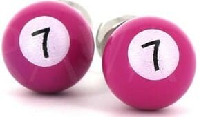 Boutons de Manchettes Boules de Billard Fuchsia 7