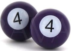Boutons de Manchette Boules de Billard Violet 4