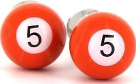 Boutons de Manchette Boules de Billard Orange 5