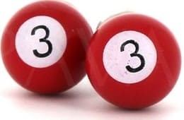 Boutons de Manchette Boules de Billard Rouge 3
