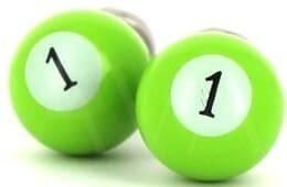 Boutons de Manchette Boules de Billard Vert 1