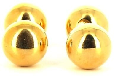 Boutons de Manchette Boules Dorées