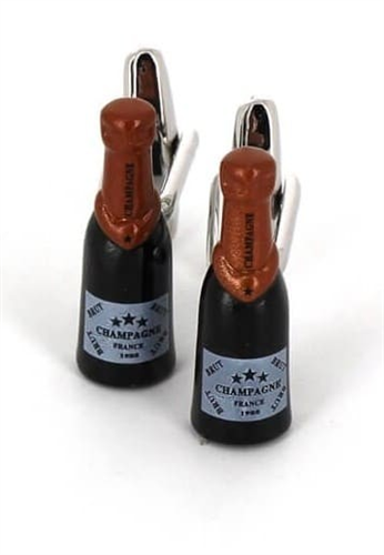 Boutons de Manchette Bouteilles de Champagne