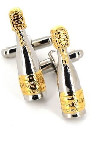 Boutons de Manchette Bouteilles de Champagne II