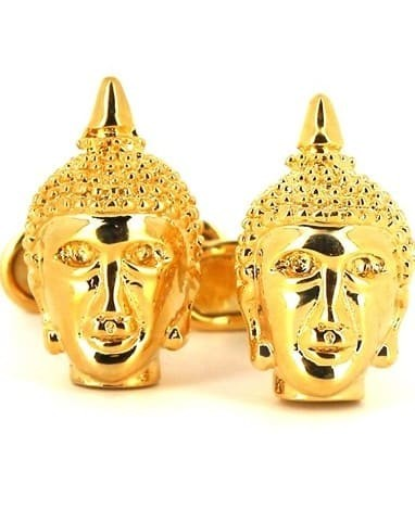 Boutons de Manchette Bouddhas Dorés