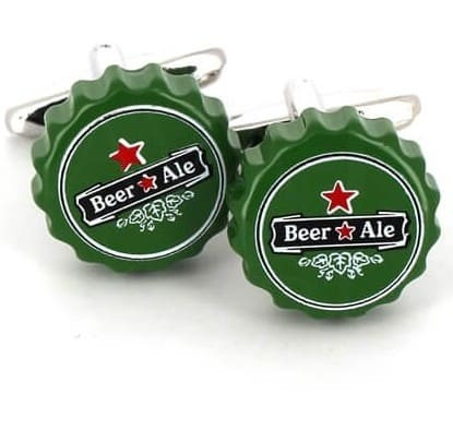 Boutons de Manchette Capsules de Bière