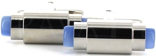 Boutons de Manchette cylindriques bleus III