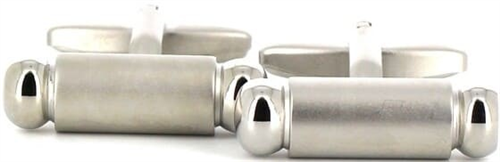Boutons de Manchettes Cylindriques Double Boule
