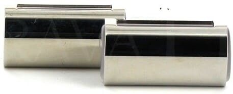 Boutons de Manchettes Cylindriques Grises