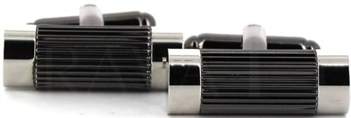 Boutons de Manchettes Cylindriques Noires