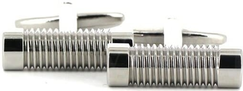 Boutons de Manchette Cylindrique Rayée II