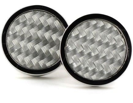 Boutons de Manchette circulaires gris