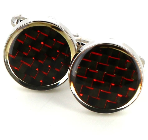 Boutons de Manchette circulaires noirs