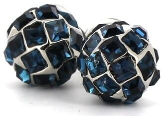 Boutons de Manchette en cristaux bleus