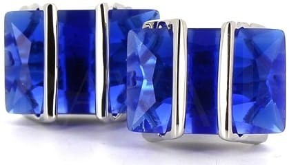 Boutons de Manchette Cristaux Bleus II