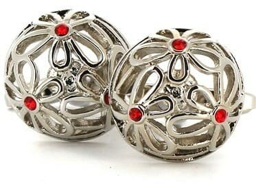 Boutons de Manchette Cristaux Floral II