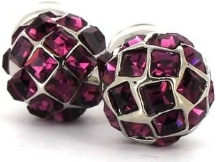 Boutons de Manchette en cristaux lilas