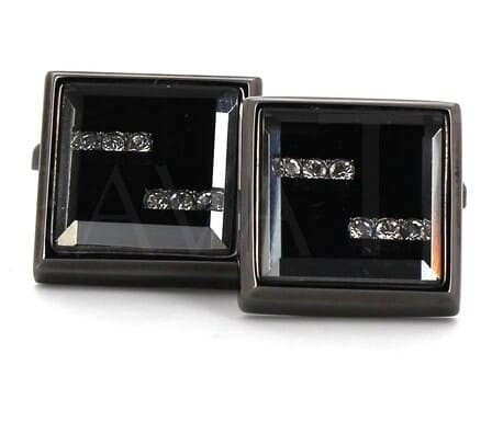 Boutons de Manchette Cristaux Noirs II