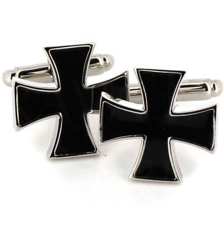 Boutons de Manchette Croix Noire