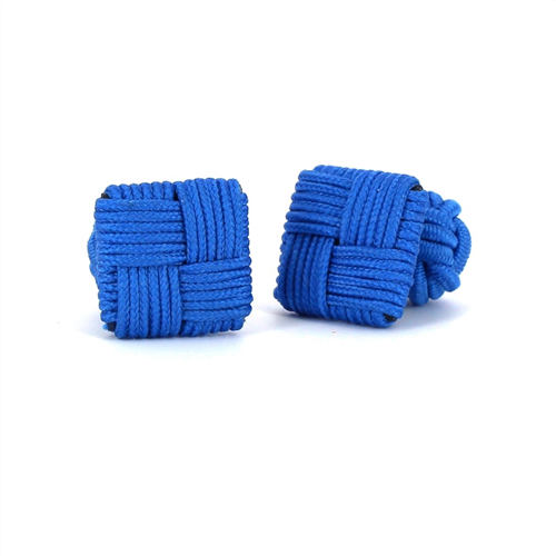 Boutons de Manchette Carré Bleu