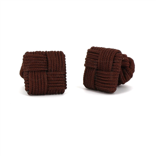 Boutons de Manchette Carré Chocolat