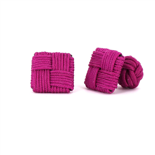 Boutons de Manchette carrés rose vif