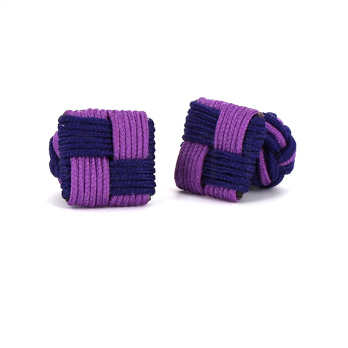Boutons de Manchette carrés magenta et violet
